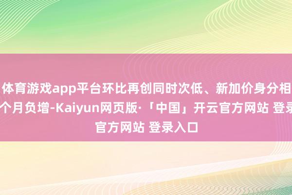 体育游戏app平台环比再创同时次低、新加价身分相接24个月负增-Kaiyun网页版·「中国」开云官方网站 登录入口