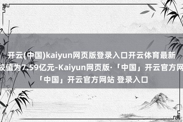 开云(中国)kaiyun网页版登录入口开云体育最新钞票净值计较值为7.59亿元-Kaiyun网页版·「中国」开云官方网站 登录入口