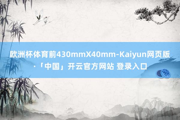 欧洲杯体育前430mmX40mm-Kaiyun网页版·「中国」开云官方网站 登录入口